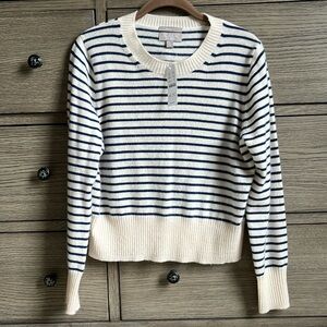 NWT J.Crew Striped Cashmere Sweater Sz Medium